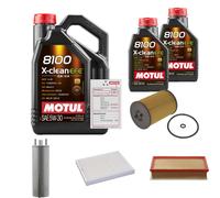 Febi Controllo Set 7L Motul 8100 x-Pulire Efe 5W-30 per VW Multivan VI