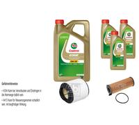 FEBI Controllo set 8L Castrol EDGE Titanio FST 5W-30 LL per Audi A4 Avant