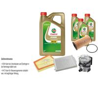 FEBI Controllo set 8L Castrol EDGE Titanio FST 5W-30 LL per Renault Megane