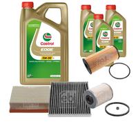 FEBI Controllo Set 8L Castrol EDGE Titanium FST 5W-30 LL Per Renault Laguna