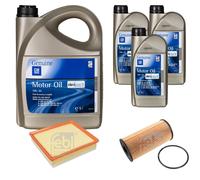 FEBI Controllo Set 8L GM 5W-30 DEXOS2 Longlife Per Opel Movano Furgone F9 2.5