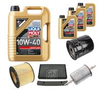 Febi Controllo Set 8L Liqui Moly 10W-40 Bassa Visciosità per Saab 9-5 YS3E 2.0 T