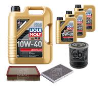 FEBI Controllo Set 8L LIQUI MOLY 10W-40 Leichtlauf Per Audi A6 4B C5 2.4