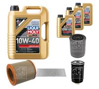 FEBI Controllo Set 8L LIQUI MOLY 10W-40 Leichtlauf Per Fiat Ducato Kasten