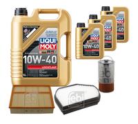 FEBI Controllo Set 8L LIQUI MOLY 10W-40 Leichtlauf Per Mercedes C-Klasse