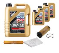 FEBI Controllo Set 8L LIQUI MOLY 10W-40 Leichtlauf Per Mercedes C-Klasse