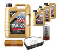 FEBI Controllo Set 8L LIQUI MOLY 10W-40 Leichtlauf Per Mercedes E-Klasse