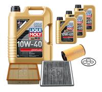 FEBI Controllo Set 8L LIQUI MOLY 10W-40 Leichtlauf Per Mercedes M-Klasse