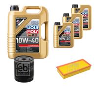 FEBI Controllo Set 8L LIQUI MOLY 10W-40 Leichtlauf Per Peugeot 807 E 2.2 HDi