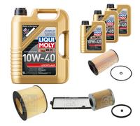 FEBI Controllo Set 8L LIQUI MOLY 10W-40 Leichtlauf Per Saab 9-3 YS3D 2.2 TiD