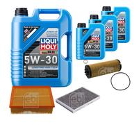 FEBI Controllo Set 8L LIQUI MOLY 5W-30 Longtime High Tech Per Audi A4 Avant