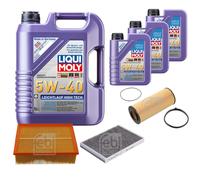 FEBI Controllo Set 8L LIQUI MOLY 5W-40 Leichtlauf High Tech Per Audi A4