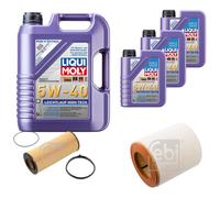 FEBI Controllo Set 8L LIQUI MOLY 5W-40 Leichtlauf High Tech Per Audi A6 4G2