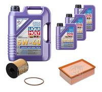 FEBI Controllo Set 8L LIQUI MOLY 5W-40 Leichtlauf High Tech Per Peugeot 307
