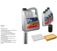 Febi Controllo Set 8L Longlife Plus 5W-30 per VW Multivan (VI) Sgf Sgm