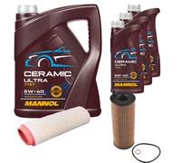 FEBI Controllo Set 8L MANNOL Ceramic 5W-40 Per BMW 5er Touring 520d