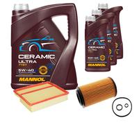 FEBI Controllo Set 8L MANNOL Ceramic 5W-40 Per Mercedes-Benz C-Klasse