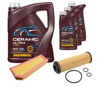 FEBI Controllo Set 8L MANNOL Ceramic 5W-40 Per Mercedes-Benz C-Klasse