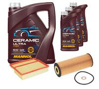 FEBI Controllo Set 8L MANNOL Ceramic 5W-40 Per Mercedes-Benz C-Klasse CLK