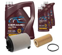 FEBI Controllo Set 8L MANNOL Ceramic 5W-40 Per VW EOS 2.0 FSI Golf V Audi A3