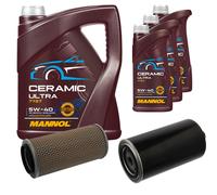 FEBI Controllo Set 8L MANNOL Ceramic 5W-40 Per VW LT 28-35 I Furgone 2.4 TD
