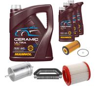 Febi Controllo Set 8L mannol Ceramica 5W-40 per Audi A8 4.2 Quattro 3.7