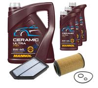 Febi Controllo Set 8L mannol Ceramica 5W-40 per Honda Cr-V III 2.2i-CTDI