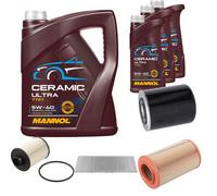 Febi Controllo Set 8L mannol Ceramica 5W-40 per Peugeot Boxer Scatola 2.8 HDI