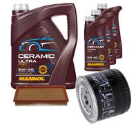 Febi Controllo Set 8L mannol Ceramica 5W-40 per Volvo V70 I 2.5 Turbo AWD 2.3