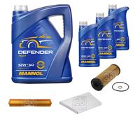 FEBI Controllo Set 8L MANNOL Defender 10W-40 Per Mercedes-Benz C-Klasse