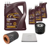Febi Controllo Set 8L mannol Diesel Tdi 5W-30 per Fiat Ducato Scatola