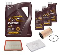 FEBI Controllo Set 8L MANNOL Diesel TDI 5W-30 Per Opel Astra G Caravan