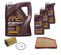 FEBI Controllo Set 8L MANNOL Energy Combi LL 5W-30 Per BMW 6er Cabriolet
