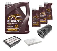 FEBI Controllo Set 8L MANNOL Energy Combi LL 5W-30 Per Hyundai Santa Fé