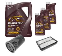 FEBI Controllo Set 8L MANNOL Energy Combi LL 5W-30 Per Hyundai Tucson JM