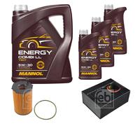 Febi Controllo Set 8L mannol Energy Combi Ll 5W-30 per Nessuna Porsche Macan