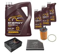 FEBI Controllo Set 8L MANNOL Energy Combi LL 5W-30 Per Porsche Macan 95B