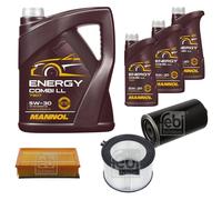 FEBI Controllo Set 8L MANNOL Energy Combi LL 5W-30 Per VW Transporter IV