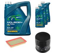 FEBI Controllo Set 8L MANNOL MOLIBDENO ULTRA 5W-30 Per Nissan Note 1.6 NV200