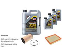 Febi Controllo Set 8L Motore Liqui Moly Top Tec 4100 5W-40 per Saab 9-3 YS3F