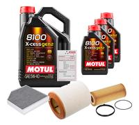 FEBI Controllo Set 8L MOTUL 8100 X-CESS 5W-40 Per Audi A6 2.8 FSI