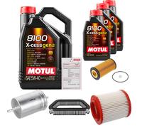 FEBI Controllo Set 8L MOTUL 8100 X-CESS 5W-40 per Audi A8 4.2 quattro 3.7