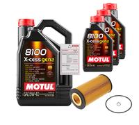FEBI Controllo Set 8L MOTUL 8100 X-CESS 5W-40 Per Audi A8 4.2 Quattro 3.7 A4