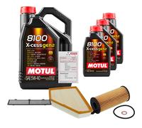 FEBI Controllo Set 8L MOTUL 8100 X-CESS 5W-40 Per BMW 3er Touring 318d