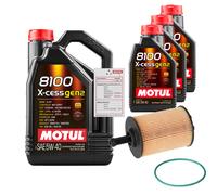 FEBI Controllo Set 8L MOTUL 8100 X-CESS 5W-40 Per Ferrari 488 GTB Pista 3.9