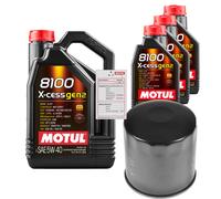 FEBI Controllo Set 8L MOTUL 8100 X-CESS 5W-40 Per Hyundai Tucson 1.6 GDi I40