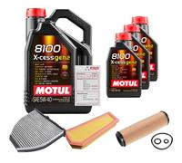 FEBI Controllo Set 8L MOTUL 8100 X-CESS 5W-40 Per Mercedes-Benz E-Klasse