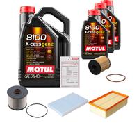 FEBI Controllo Set 8L MOTUL 8100 X-CESS 5W-40 Per Peugeot 308 I 2.0 HDi