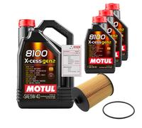 FEBI Controllo Set 8L MOTUL 8100 X-CESS 5W-40 Per VW CC 3.6 FSI 4MOTION