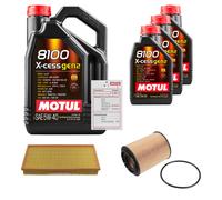 FEBI Controllo Set 8L MOTUL 8100 X-CESS 5W-40 Per VW Touareg 3.2 V6 4.2 V8